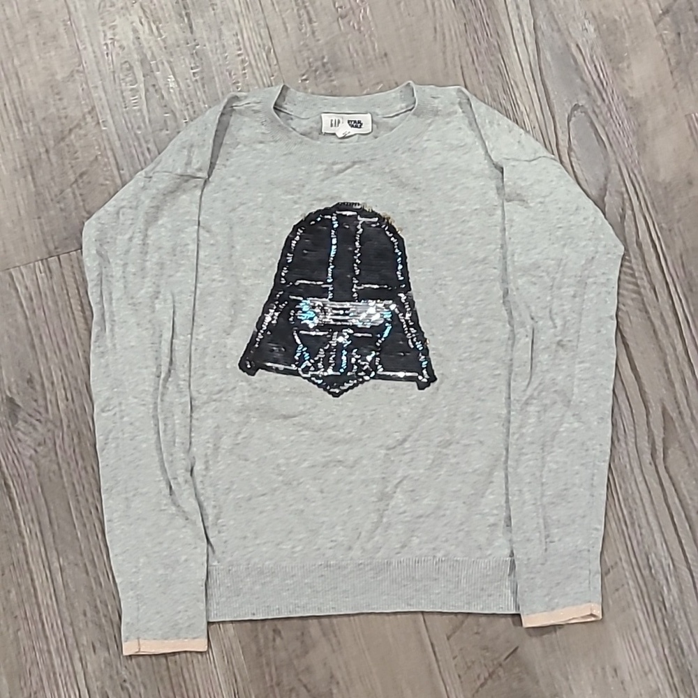 GAP/Star Wars Sequin Darth Vadar Sweater Size Large
